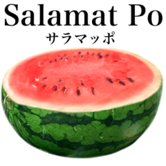[LINEスタンプ] みずみずしい スイカ 【タガログ語】