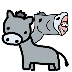[LINEスタンプ] たまにブサイクなロバ