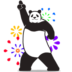 [LINEスタンプ] モーレツに動くパンダ★夏