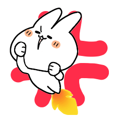 [LINEスタンプ] うさ便り24 -怒-