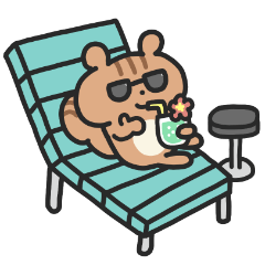 [LINEスタンプ] 夏のシマリスこりすスタンプ