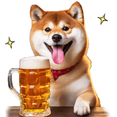 [LINEスタンプ] 酒☆柴犬