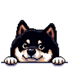 [LINEスタンプ] 無言で伝える黒柴犬 健康体形