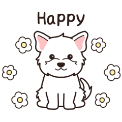 [LINEスタンプ] 『ウエスティ』英語でよく使う感情表現
