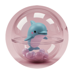 [LINEスタンプ] 海の生物アニマルカプセルトイ