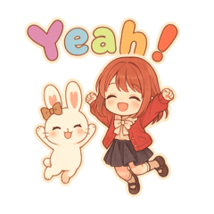 [LINEスタンプ] ぴょんこ先輩のまいにちスタンプ
