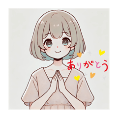 [LINEスタンプ] かわいい女の子の日常シーン