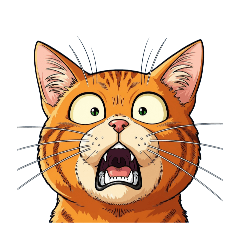 [LINEスタンプ] 【ビックリ猫 1】