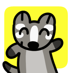 [LINEスタンプ] 動く！ハクビシン