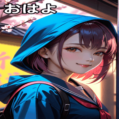 [LINEスタンプ] 春の女子高生