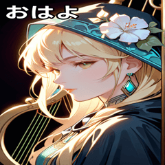 [LINEスタンプ] アールヌーボーの乙女1