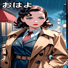 [LINEスタンプ] フィルム・ノワールの女探偵