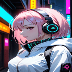 [LINEスタンプ] サイバーパンクの少女0