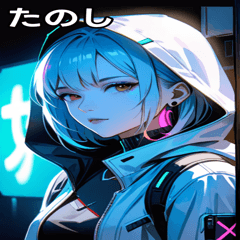 [LINEスタンプ] サイバーパンクの少女2