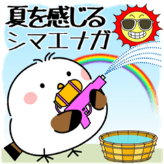 [LINEスタンプ] 飛び出す！夏を感じるシマエナガ