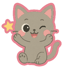 [LINEスタンプ] 切り絵ねこ・毎日つかえるほっこりスタンプ