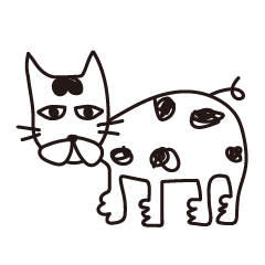 [LINEスタンプ] へたっぴなねこ（関西弁）