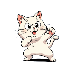 [LINEスタンプ] 【戦う猫 1】