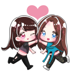 [LINEスタンプ] アイドルちゃんたちの画像（メイン）