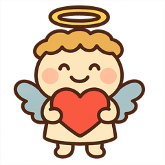 [LINEスタンプ] キュート エンジェル ラブの画像（メイン）