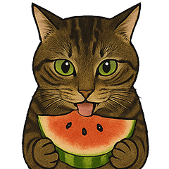 [LINEスタンプ] 食べるねこ