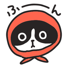 [LINEスタンプ] ほっかむりハチワレの顔だけスタンプ