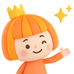 [LINEスタンプ] 感情が伝わる✳︎オレンジ頭の女の子✳︎3D