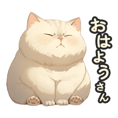 [LINEスタンプ] 関西弁×ぽっちゃり猫！シロモチさん。