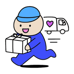 [LINEスタンプ] 荷物を運ぶ人