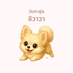 [LINEスタンプ] ワンだふる｜チワワ【タイ語】