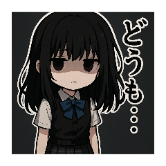 [LINEスタンプ] 美少女スタンプシリーズ（常本暗子）