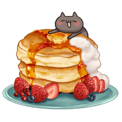 [LINEスタンプ] しろとくろ ぱーと30 すいーつ！