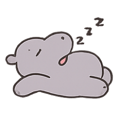 [LINEスタンプ] ぐうたらカバHugoの何もしない日常