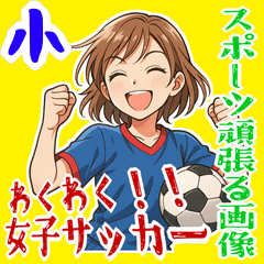 [LINEスタンプ] サッカー 女子 部活 スポーツ (小)