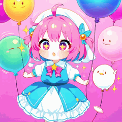 [LINEスタンプ] 風船少女Momo