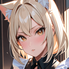 [LINEスタンプ] 猫耳のプラチナブロンド ＆ 甘え顔0