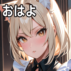 [LINEスタンプ] 猫耳のプラチナブロンド ＆ 甘え顔