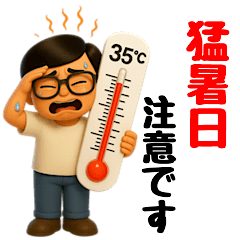 [LINEスタンプ] 真夏のお父さんスタンプ