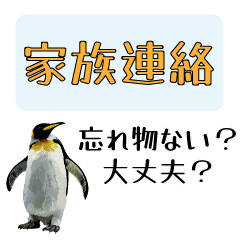 [LINEスタンプ] 【省スペース】家族連絡用ペンギンスタンプ