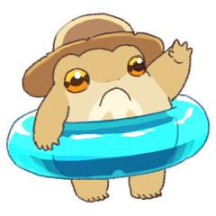 [LINEスタンプ] 夏のフクラガエル