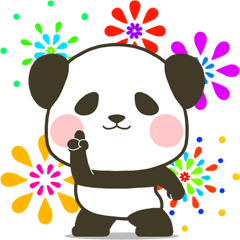 [LINEスタンプ] ぽってりパンダの夏スタンプ