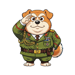[LINEスタンプ] 【敬礼犬 3】