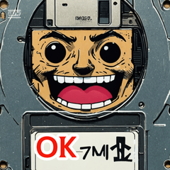 [LINEスタンプ] 表情いろいろ古いフロッピー