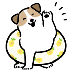 [LINEスタンプ] ほっこりジャックラッセル 4（夏）