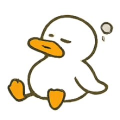 [LINEスタンプ] ダックリー寝たきりアヒルの生存術