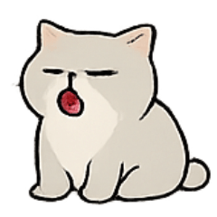 [LINEスタンプ] ミスター・フラッフ怠け猫王の支配術