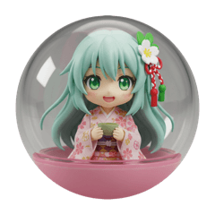 [LINEスタンプ] 緑の精霊みなみちゃんカプセルトイ