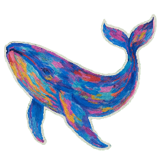 [LINEスタンプ] 幻想的なクジラ