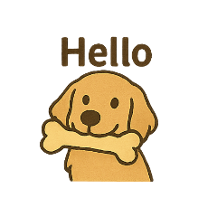 [LINEスタンプ] ゴールデンレトリバー・ゴールディーの日常
