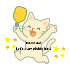 [LINEスタンプ] ピックルボールねこちゃん